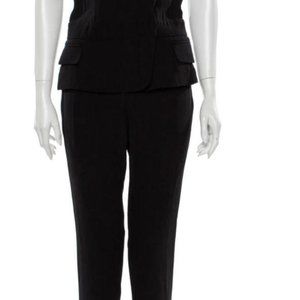 A.L.C. Women's Sleeveless BlackVNeck Chic Jumpsuit